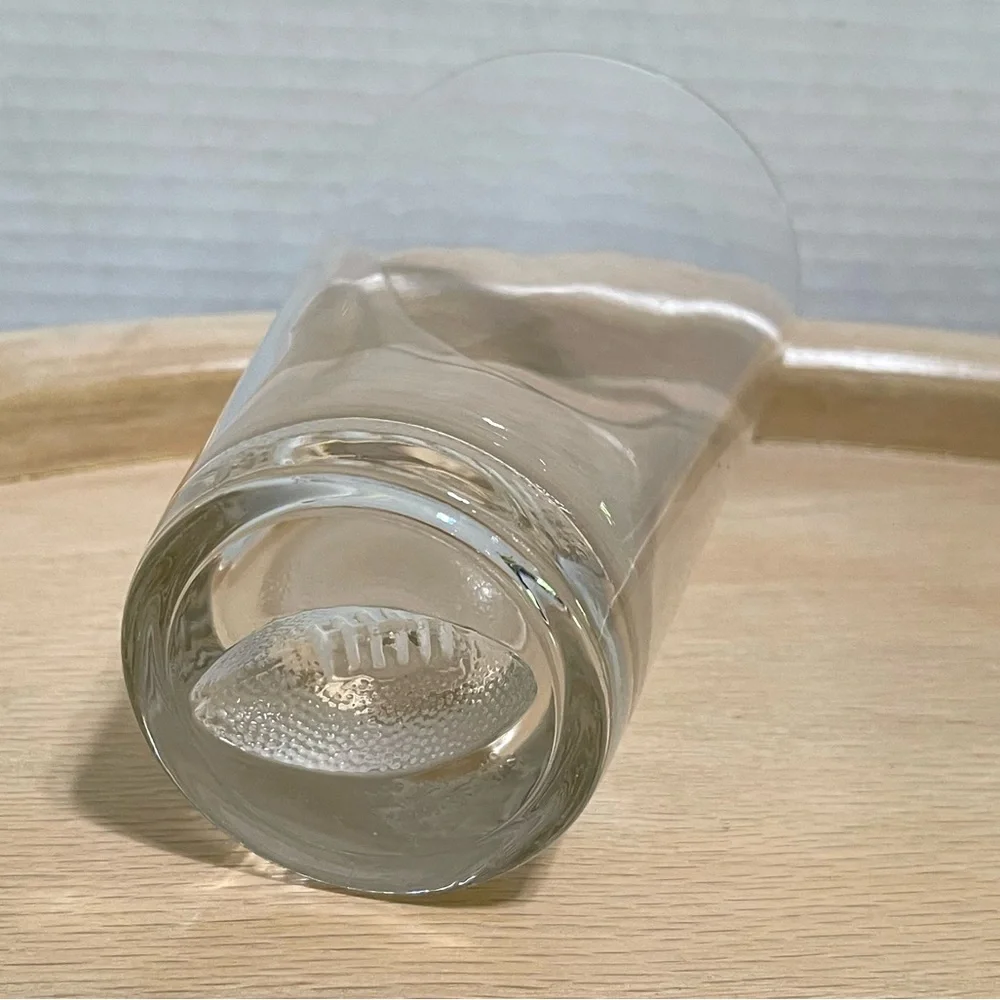 Football Embossed Pilsner Beer Glass Clear Beverage Tumbler Heavy Bottom Barware